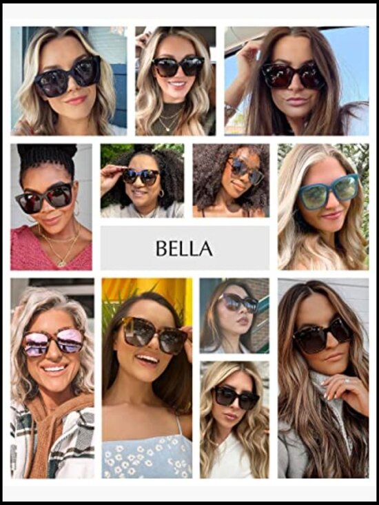 Square Oversized Sunglasses UV400 Polarized Protection main image 7